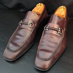 Mens Salvatore Ferragamo Leather Loafers Sz 11 D US Made In ITALY